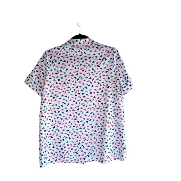 Vintage Womens Button Up Collar Top with Pockets L Multi-Color - Picture 4 of 6